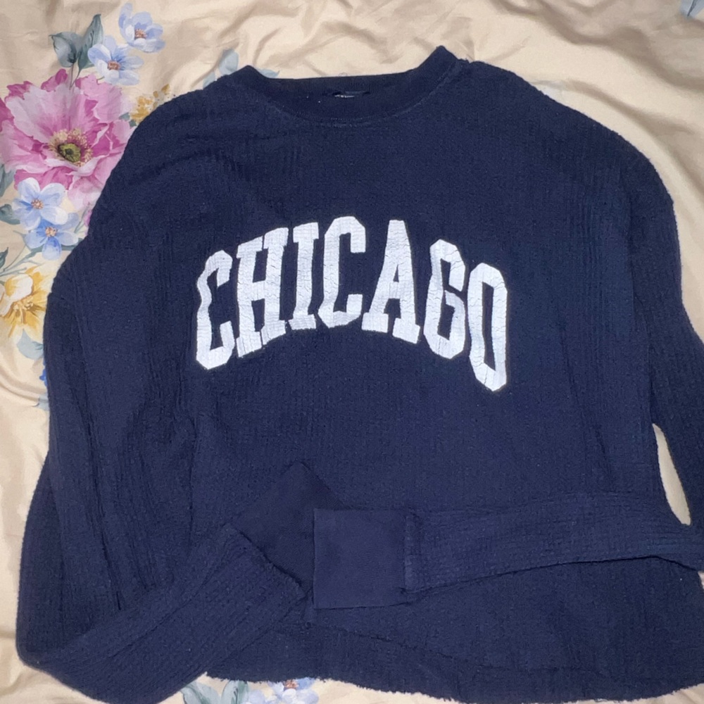 brandy melville navy chicago sweater